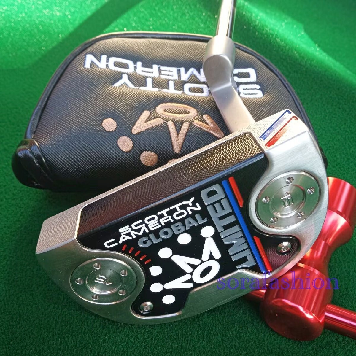 翌日発送 36インチ タイトリスト スコッティ キャメロン ゴルフパターGLOBAL LIMITED ゴルフクラブ ブラック 美品 ヘッドカバー付拍卖