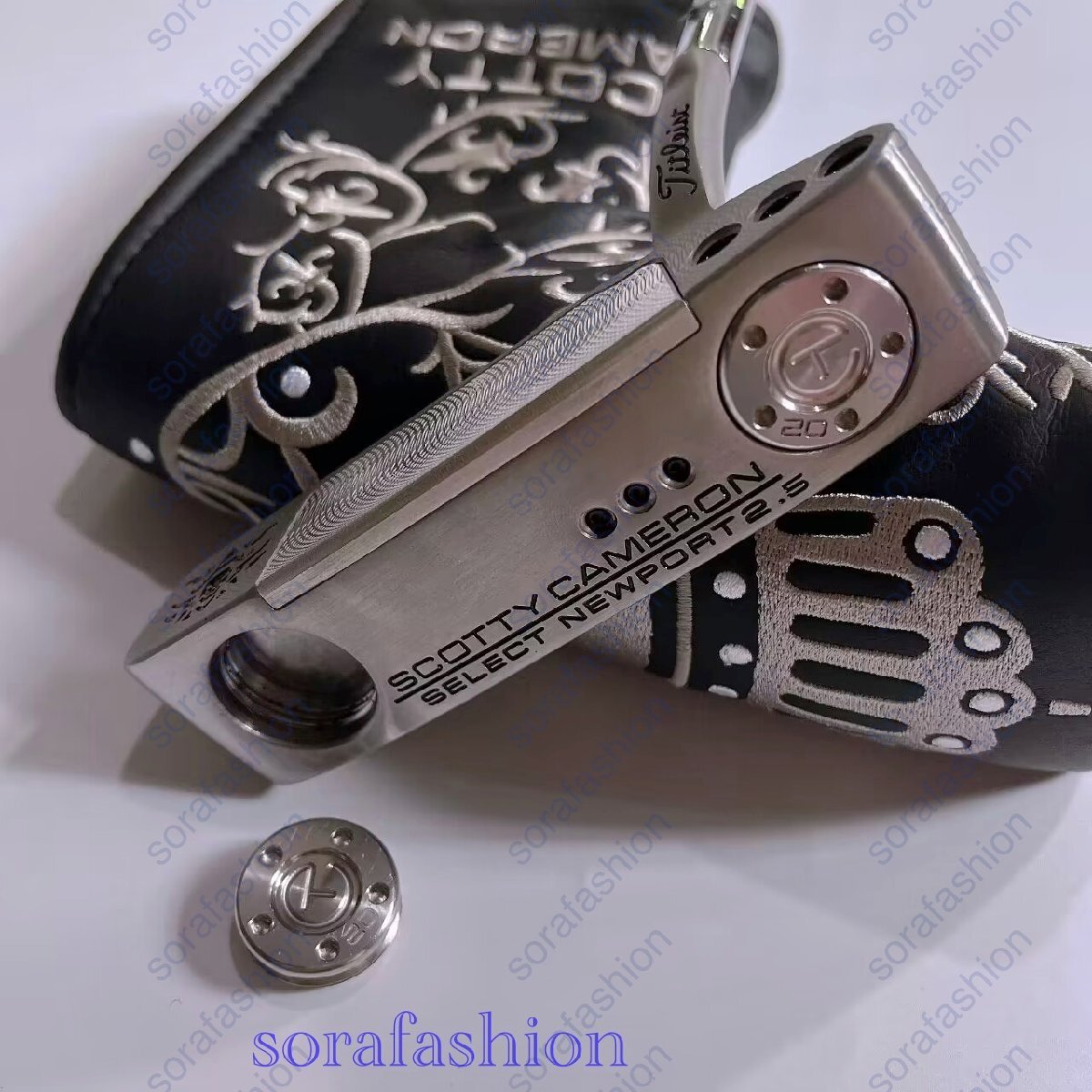 美品 34インチ スコッティ キャメロン タイトリスト ゴルフパター セレクト ニューポート2.5 スカル柄 ヘッドカバー付け拍卖