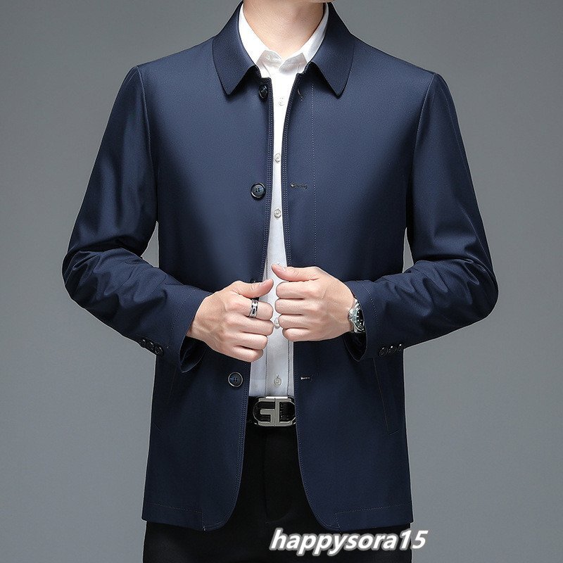 ジャケット メンズ コーチジャケット ビジネスジャケット スタジャン ブルゾン ジャンパー 細身 ブルゾン  春服 ネイビー 195/4XL拍卖