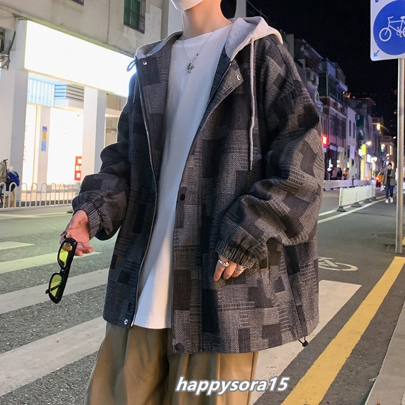 デニムジャケット メンズ Gジャン ジージャン カジュアル アウター フード付き 長袖  紳士服 ブラック 2XL拍卖