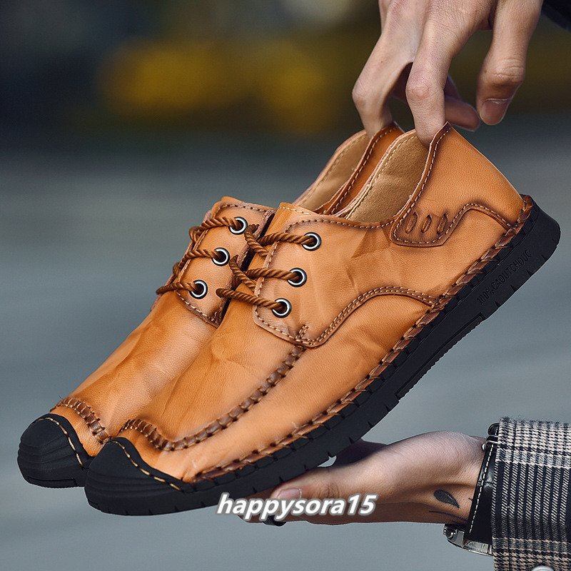 ローファー メンズ スリッポン シューズ ウォーキングシューズ スニーカー 通気性 ドライビングシューズ ブラウン 26cm拍卖