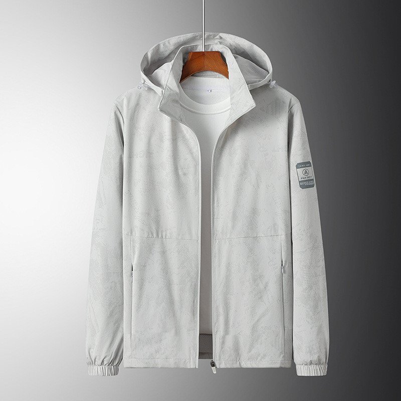 パーカー メンズ ジャケット マウンテンパーカー  ウィンドブレーカー ジャンパー 長袖 ジップアップ アウター 22158ベージュ 2XL拍卖