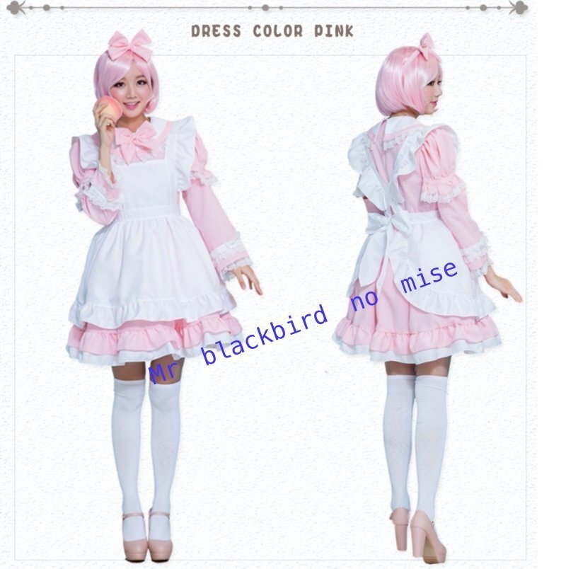メイド服 コスプレ衣装 ハロウィン コスチューム 仮装 不思議の国のアリス ドレス お化け 変装 アリス風 5点セット 大人用 ピンク M拍卖
