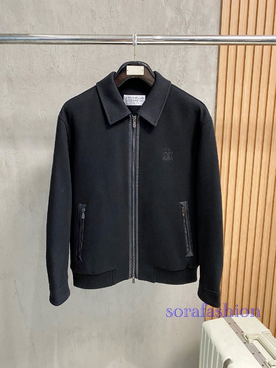 BRUNELLO CUCINELLI ブルネロ クチネリ メンズダウンジャケット ブルゾン ブラック 50サイズ ダウンアウターコート 保温防風 冬物 紳士服拍卖