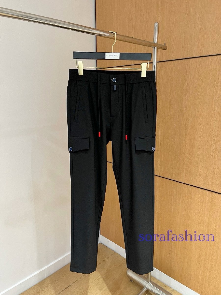 KITON キトン メンズカジュアルパンツ ワークパンツ ロング丈 58サイズ ブラック 長ズボン スラックス ストレートパンツ 紳士服拍卖