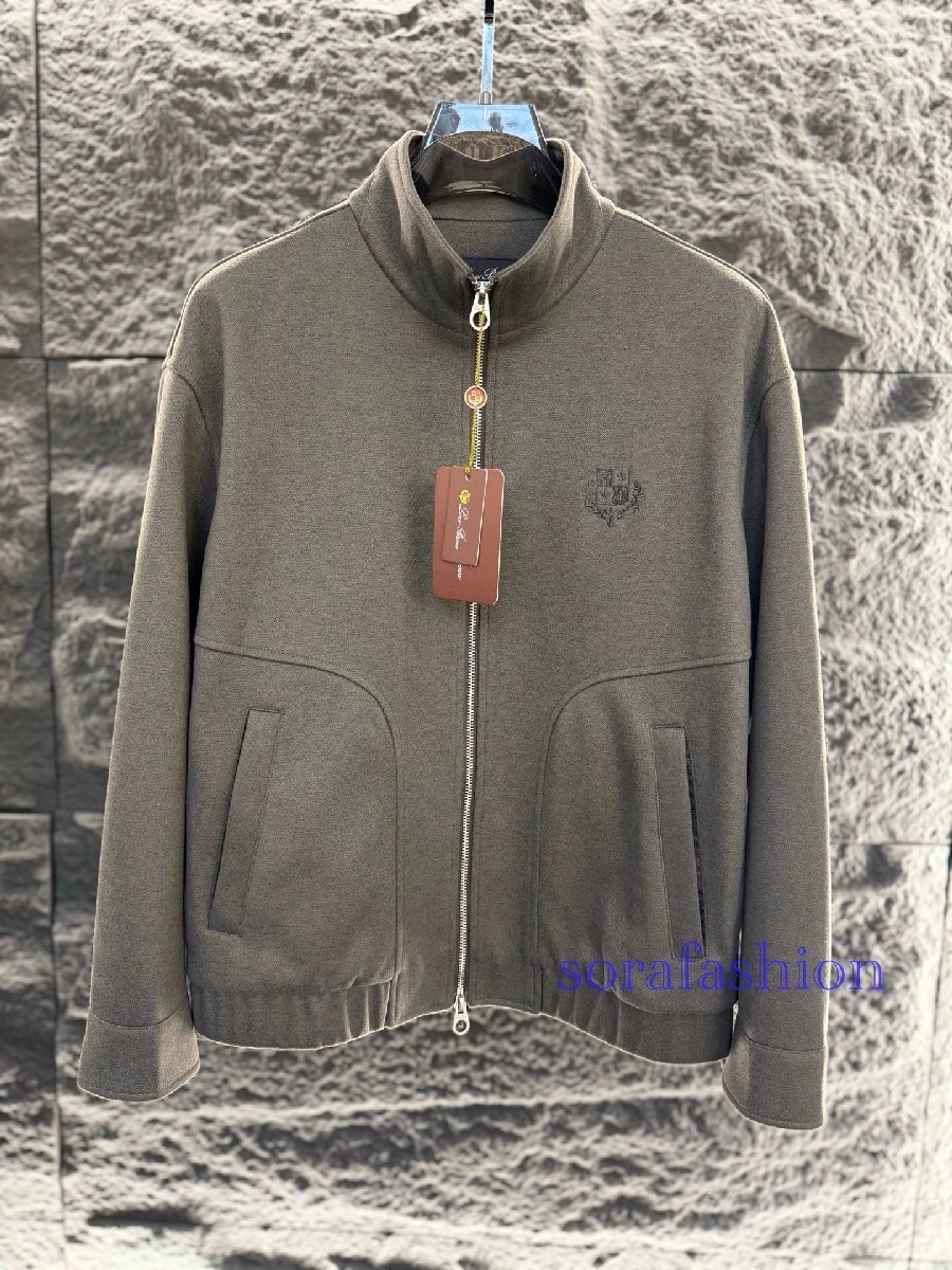 Loro Piana ロロピアーナ メンズジャケット ブルゾン カーキ 50サイズ ジップアップ ジャンパー コート スカジャン アウター 長袖 ウール拍卖