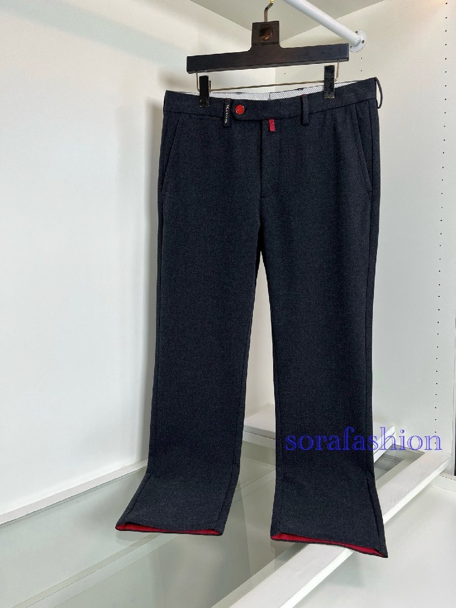 KITON キトン メンズスラックスパンツ ロング丈 31サイズ 長ズボン フォマール ストレートパンツ ウール ボトムス 紳士服 秋物拍卖