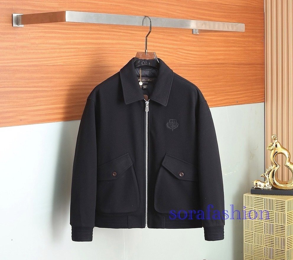 Loro Piana ロロピアーナ メンズダウンジャケット ブルゾン ブラック 56サイズ ジップアップ コート スカジャン アウター ジャンパー 秋冬拍卖