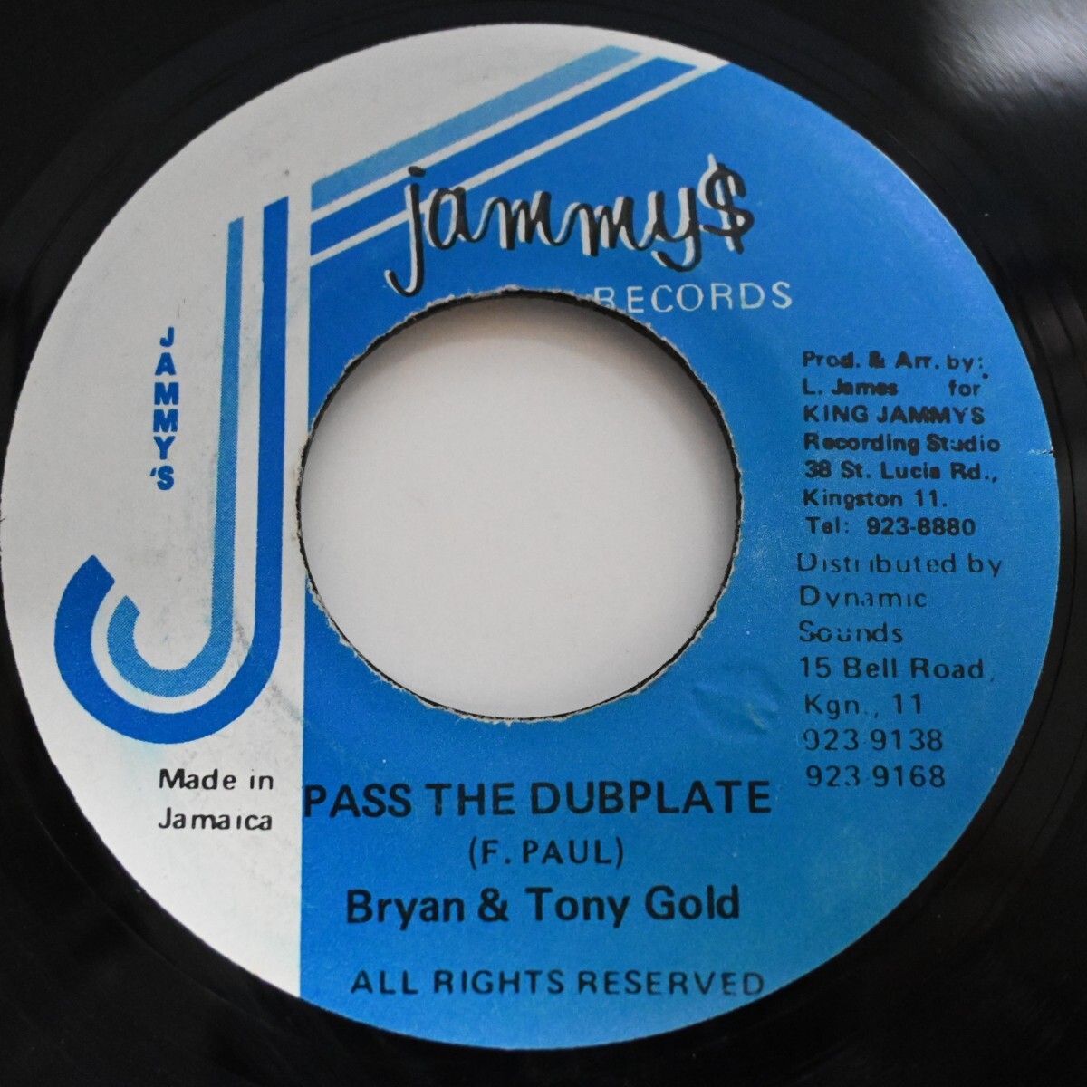 r063<7インチ/ジャマイカ/Jammy's>「Bryan & Tony Gold / Pass The Dubplate」拍卖