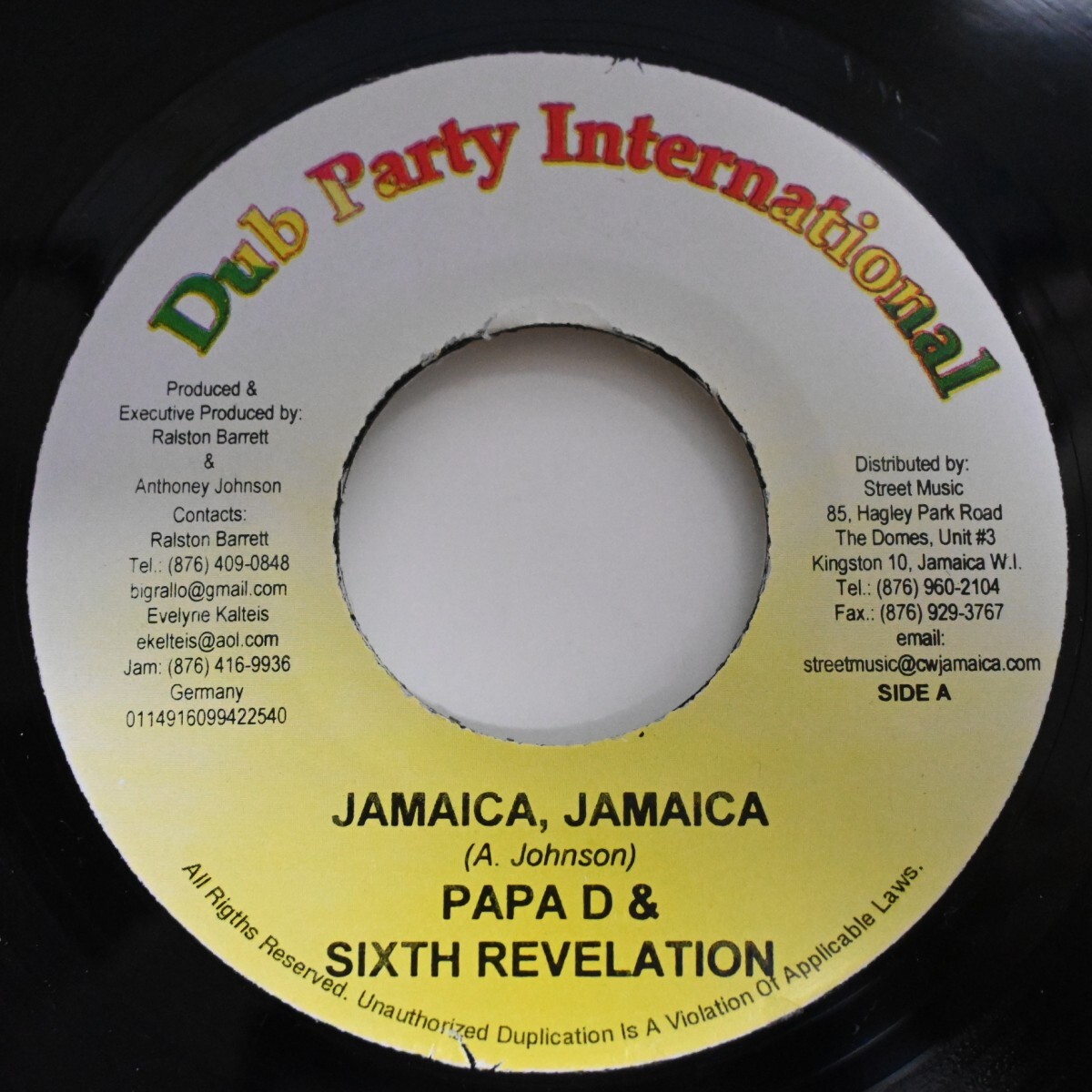 r075<7インチ/ジャマイカ/Volcano>「Papa D & Sixth Revelation / Jamaica,Jamaica」拍卖