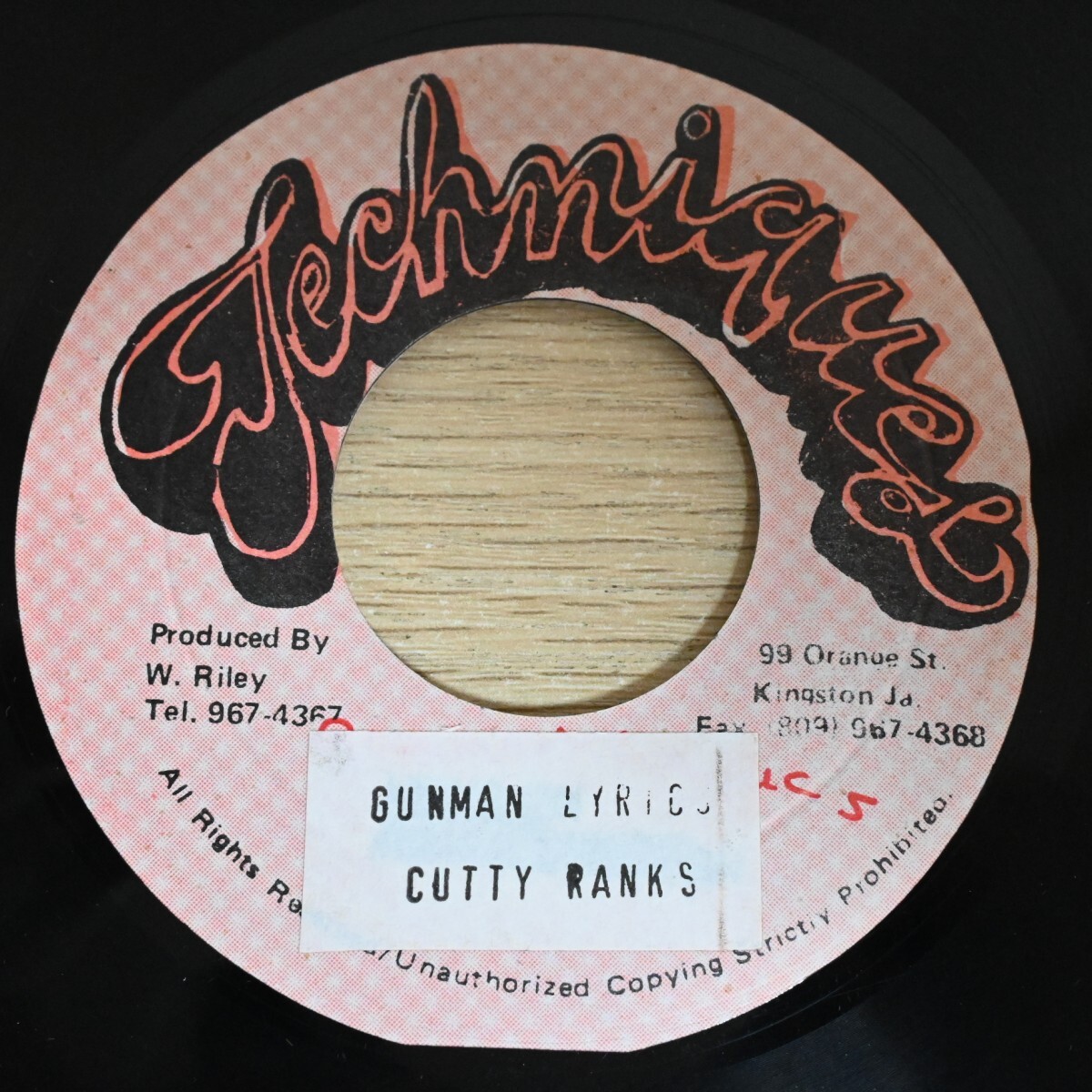 r091<7インチ/ジャマイカ/Techniques>「Cutty Ranks / Gunman Lyrics」拍卖