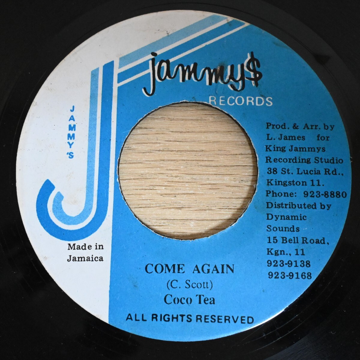 r100<7インチ/ジャマイカ/Jammy's>「Coco Tea / Come Again」拍卖