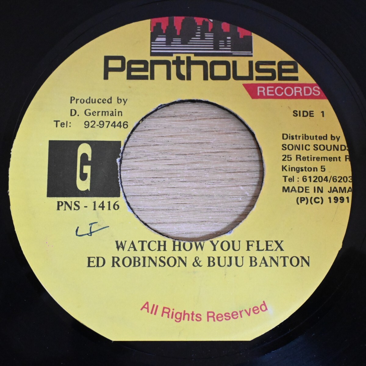r118<7インチ/ジャマイカ/Penthouse>「Ed Robinson & Buju Banton / Watch How You Flex」拍卖