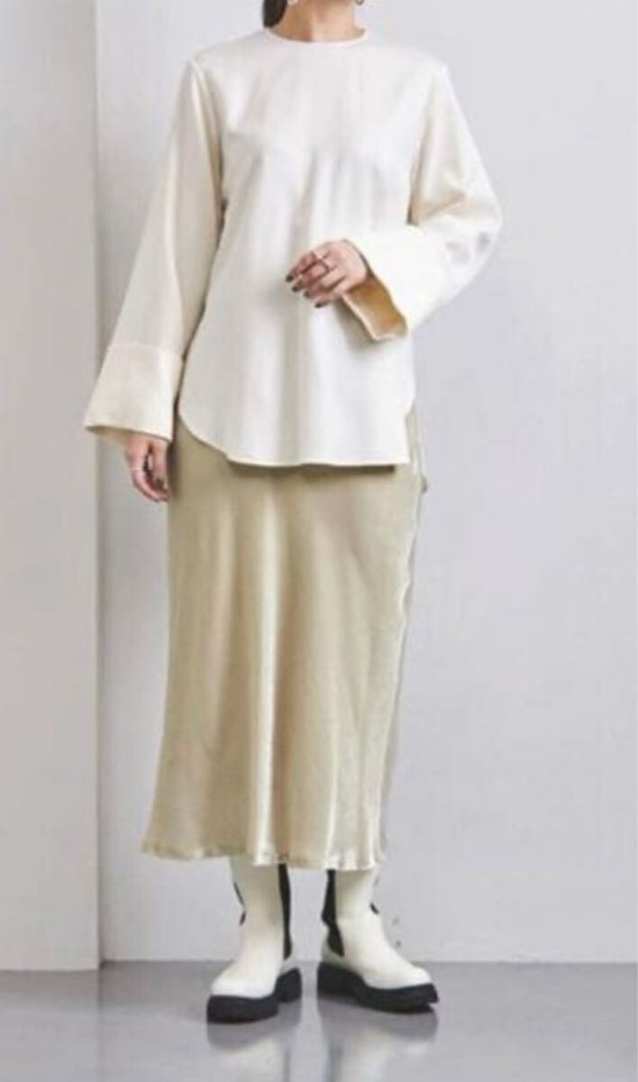 ユナイテッドアローズ 定価23,100円 UNITED ARROWS ベルベットマーメイドスカート ベロア ロングスカート拍卖