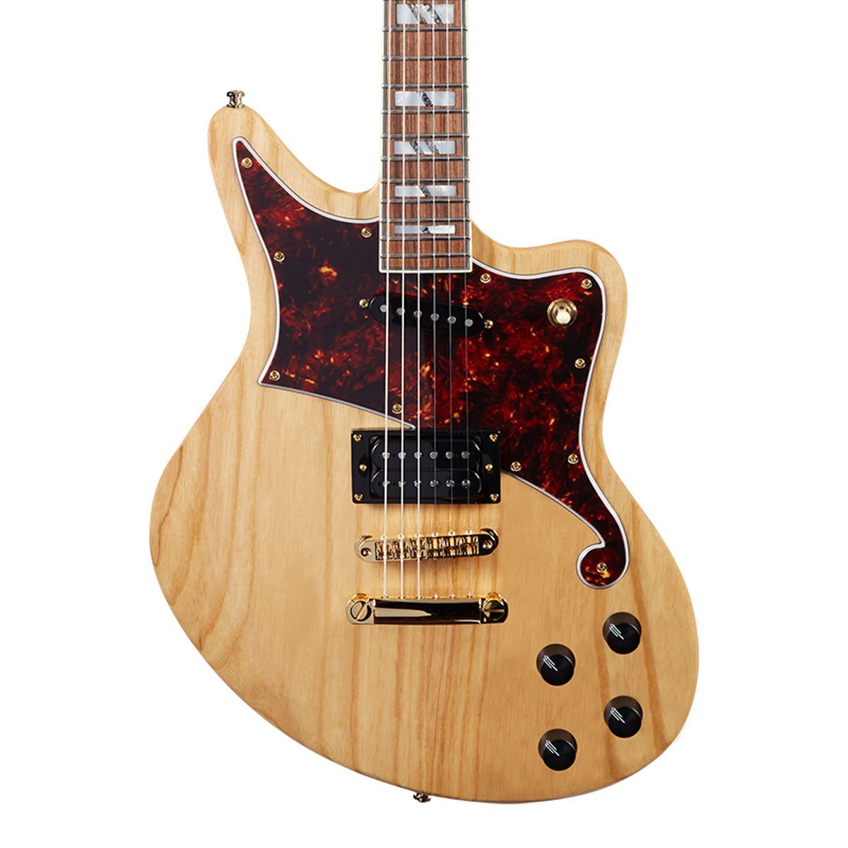 ストラッププレゼント 本数限定セール 送料無料 D'Angelico ディアンジェリコ エレキギター Deluxe Bedford Natural Swamp Ash ダンカンPU拍卖