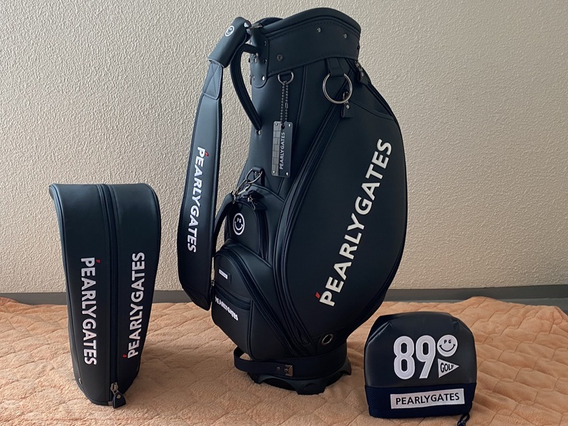 【送料無料 ほぼ新品】PEARLYGATES パーリーゲイツ キャディバッグ(ネイビーマット) 限定品 おまけアイアンカバー付き拍卖