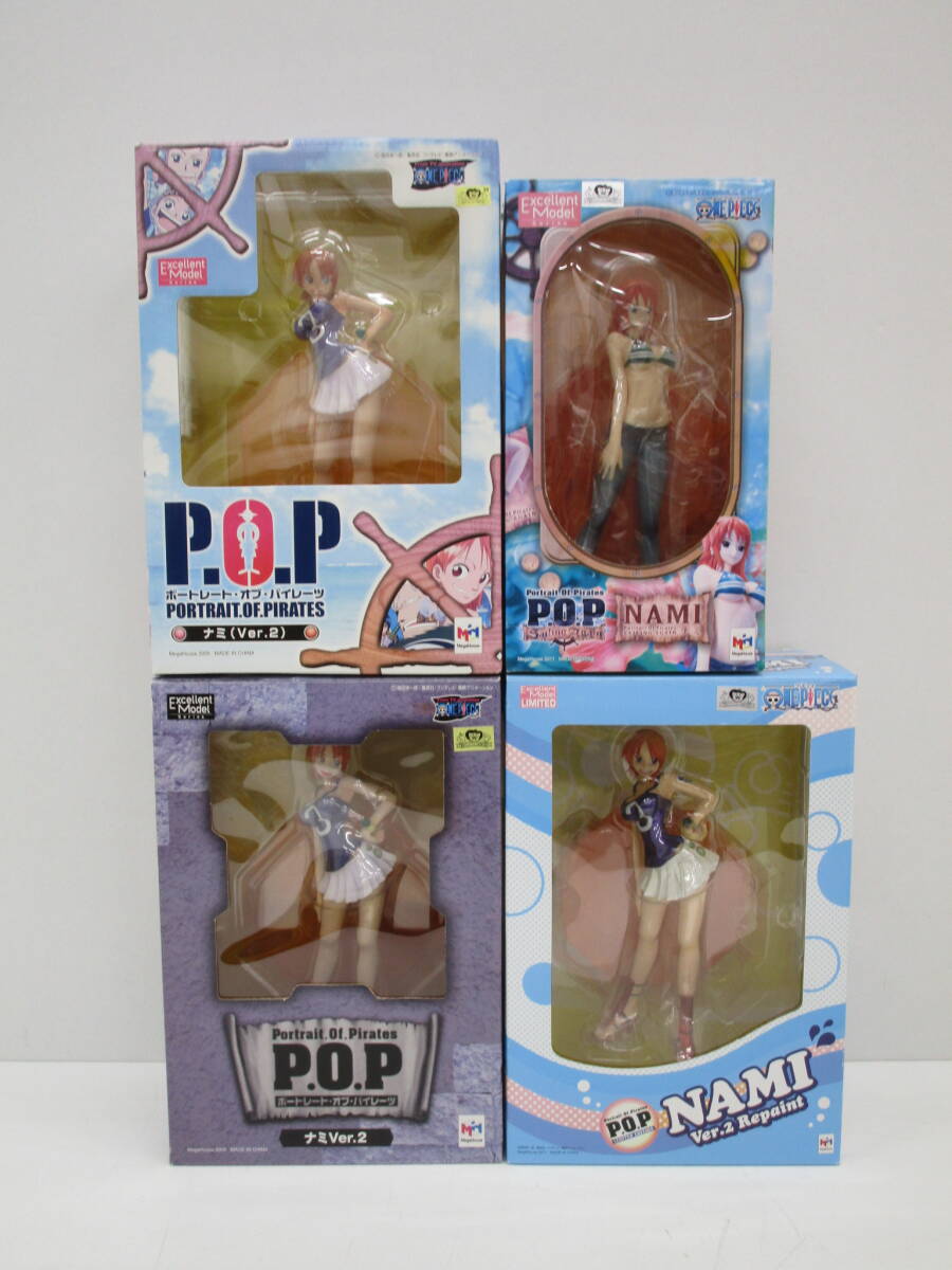 T1030-2Y/ ワンピース Portrait.Of.Pirates P.O.P ナミ/ナミVer.2 フィギュア 4体まとめ拍卖