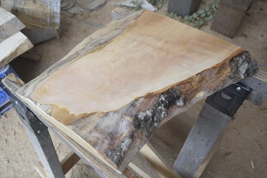 ■素材祭り■アウトレット■カエデ(楓)■W44cm×D34~45cm×H4.3cm■DIY■木工■Z059拍卖