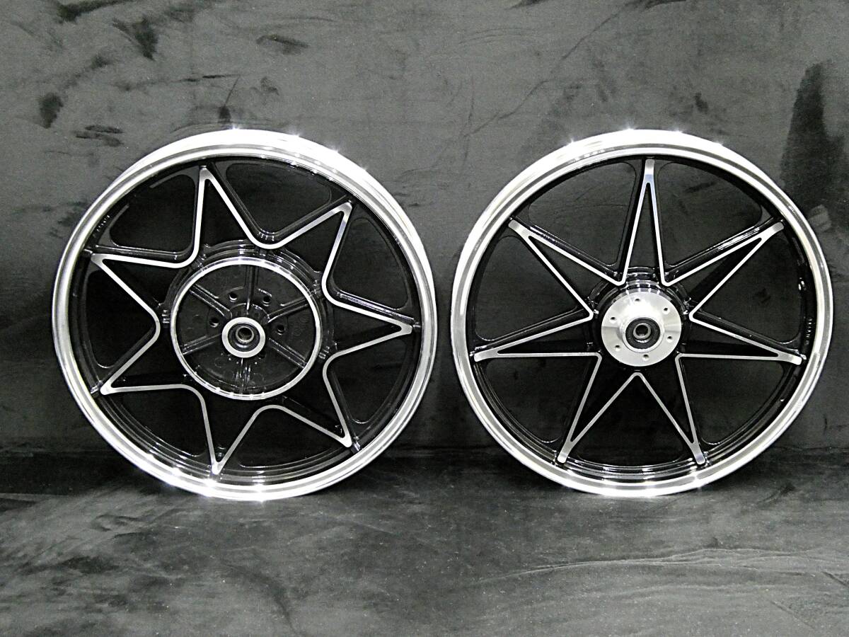 【送料無料】 GS400キャストホイール 黒7/セブンスター ナインキャストGS400L GSX400F GSX250Eザリ ゴキ 外装 パーツ 新品未使用品拍卖