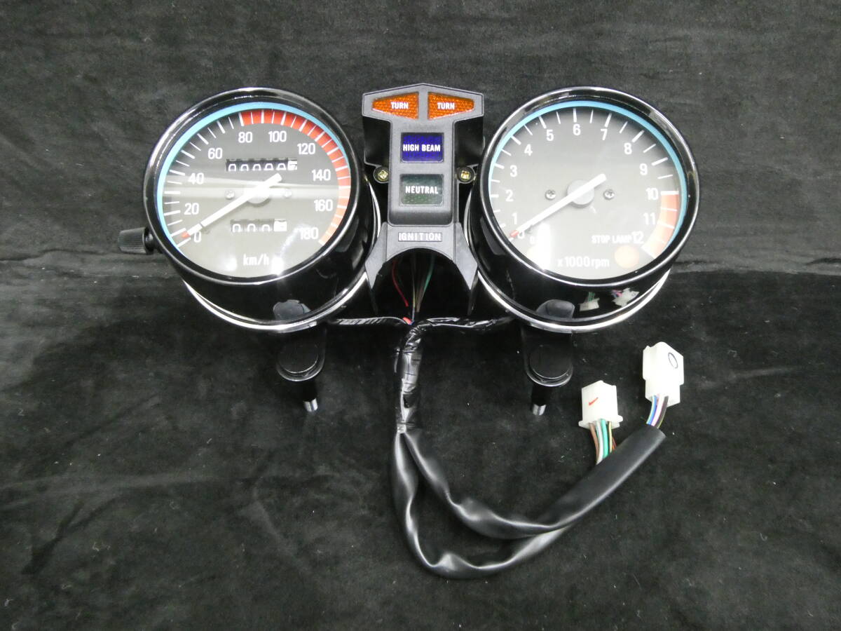 【送料無料】メーターユニットZ400FX 青/訳あり 動作保証無し Z400J E1 E2 E3外装 KZ400Eメーターケース メーター カバー ASSF社外リプロ拍卖