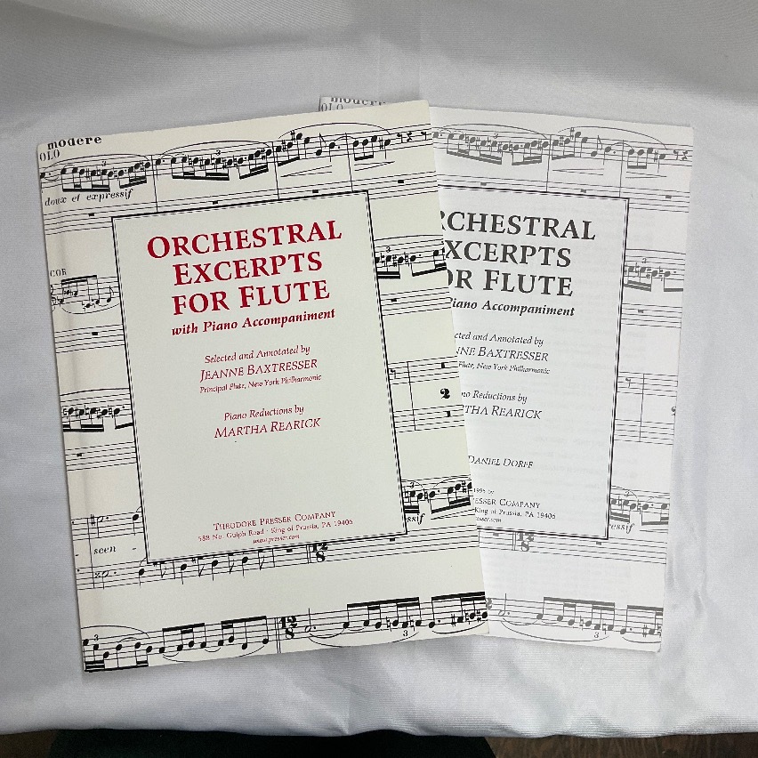u57601 中古 テオドール・プレッサー・カンパニー ORCHESTRAL EXCERPTS FOR FLUTE with Piano Accompaniment拍卖
