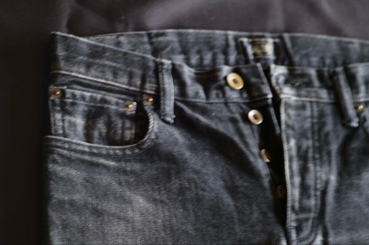 addict clothes アディクトクローズ スリムユーズドデニム ブラックデニム ジーンズ リーバイス拍卖