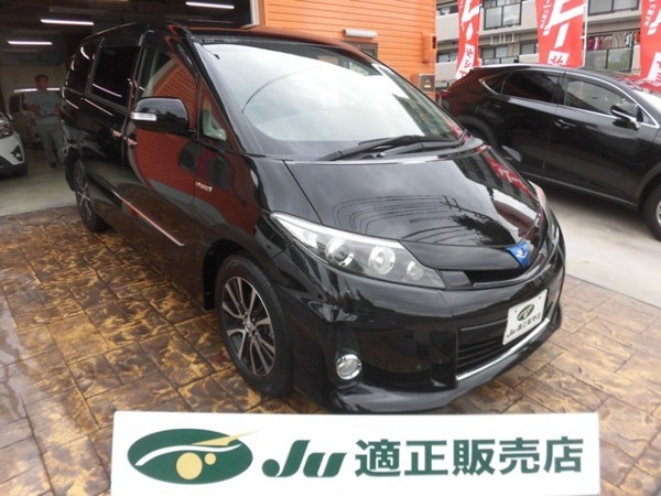 エスティマハイブリッド 2.4 アエラス 4WD ワンオーナー 純正ナビ 11インチ後席モニ拍卖