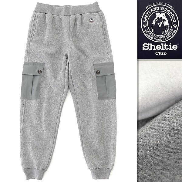 新品 シェルティークラブ 裏フリース スウェット カーゴ パンツ M 灰 【SH1444218_97_M】 秋冬 Sheltie Club ジョガー イージー 起毛拍卖