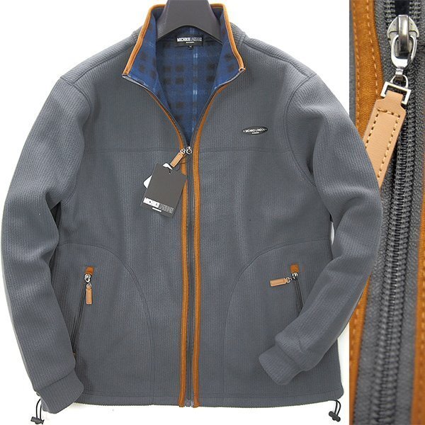 新品 ミチコロンドン ボンディング フリース ブルゾン M グレー 【ML8W-R591_DGA_M】 秋冬 メンズ ジャケット ジップアップ カジュアル拍卖