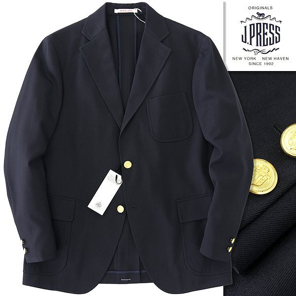 新品 7.5万 ジェイプレス 日本製 MAGIC CUBA BEACH 金ボタン 紺ブレザー 38(L) 【J45626】 秋冬 J.PRESS ORIGINALS ウール ギャバジン拍卖