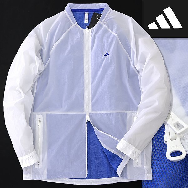 新品 1.7万 アディダス ゴルフ 撥水 フルジップ ジャケット XL 白 【J41354】 メンズ adidas GOLF ブルゾン ストレッチ ウィンドブレーカー拍卖