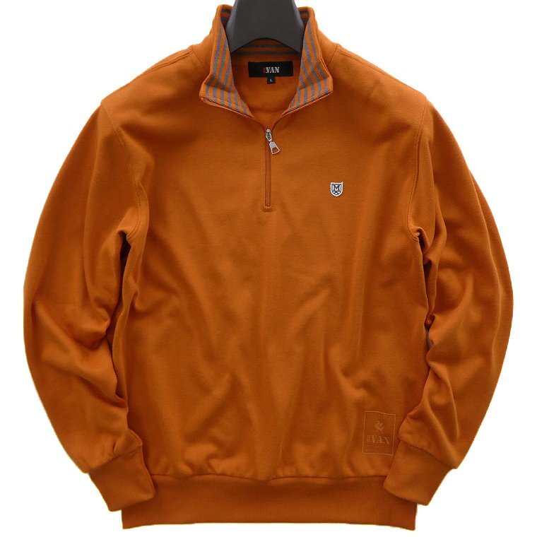 新品 ミスターヴァン 25年秋冬 裏毛 ハーフジップ スウェット 3L【va1953024_48_3L】MR.VAN 大きい ビッグサイズ ジップアップ トレーナー拍卖