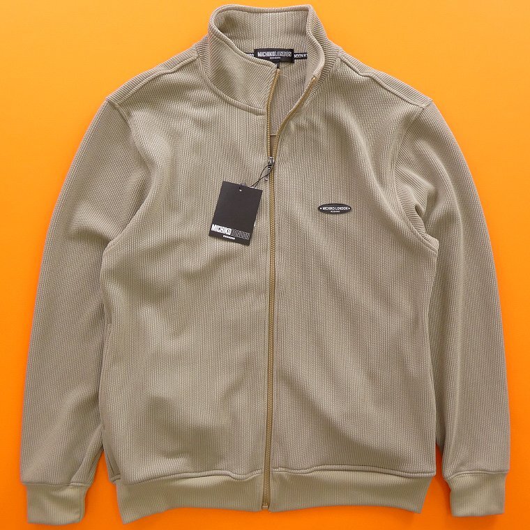 新品 ミチコロンドン 25秋冬 ボンディング トラックジャケット 【ml8w-r587_BE_L】 MICHIKO LONDON ブルゾン ジップアップ パーカー拍卖