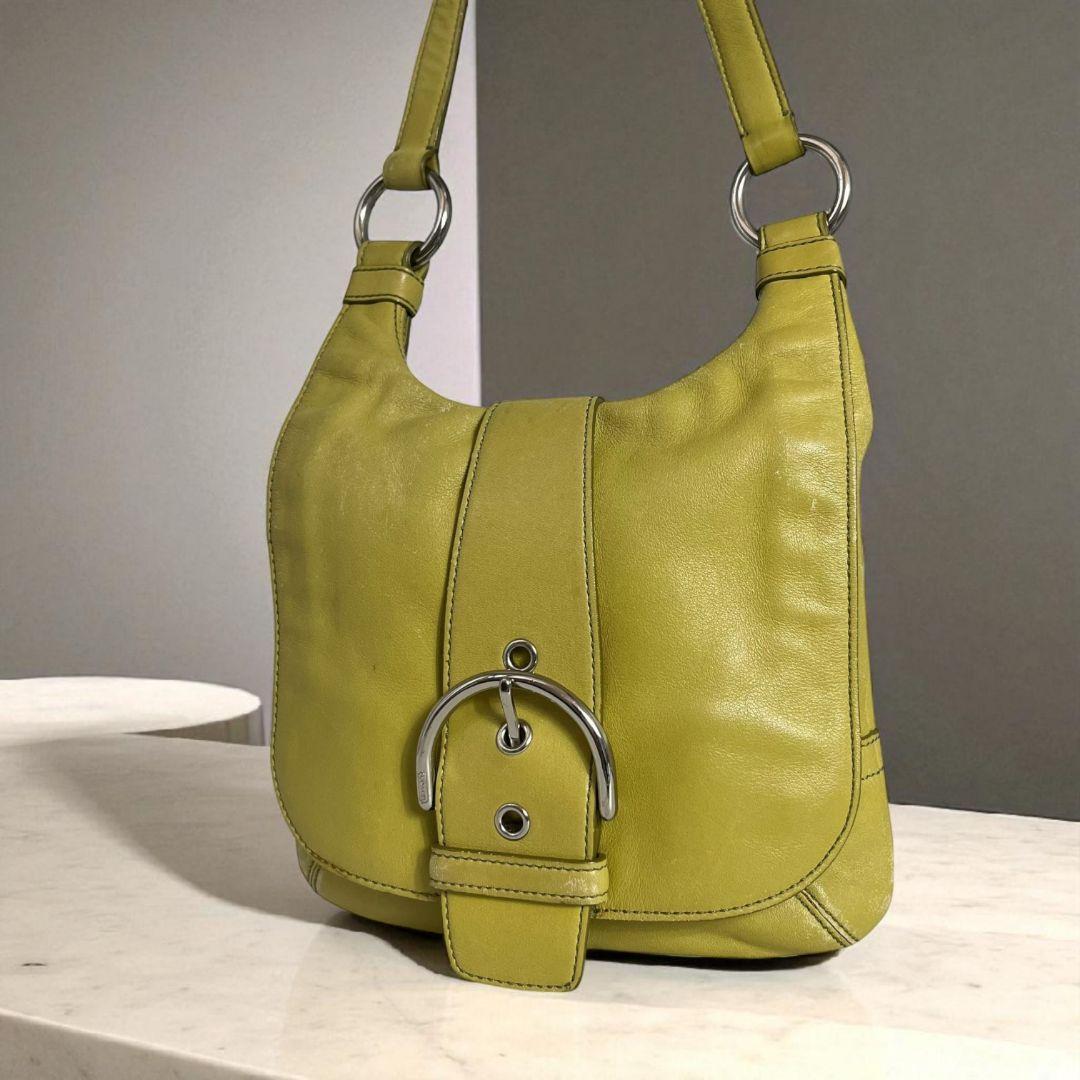 極美品 COACH コーチ ソーホー イエロー ショルダーバッグ 8拍卖