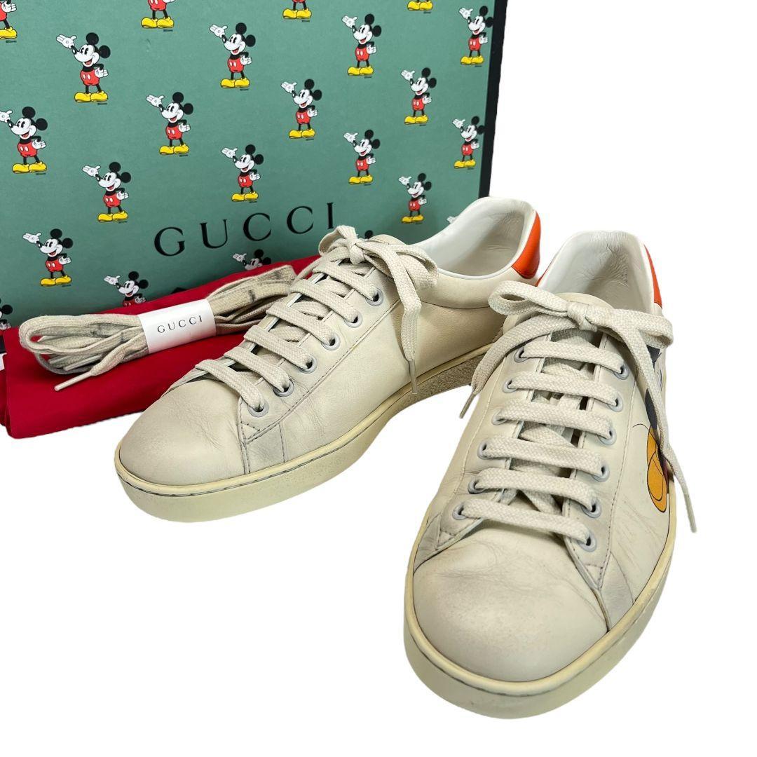 美品 GUCCI グッチ ×Disney ミッキー スニーカー 23.5拍卖