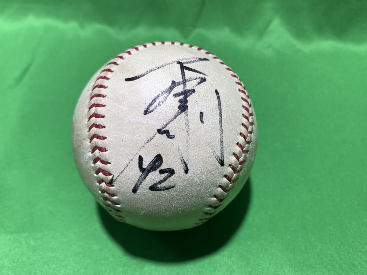 阪神タイガース 下柳剛 #42 直筆サイン入り ボール ロゴ入り 1F ②拍卖