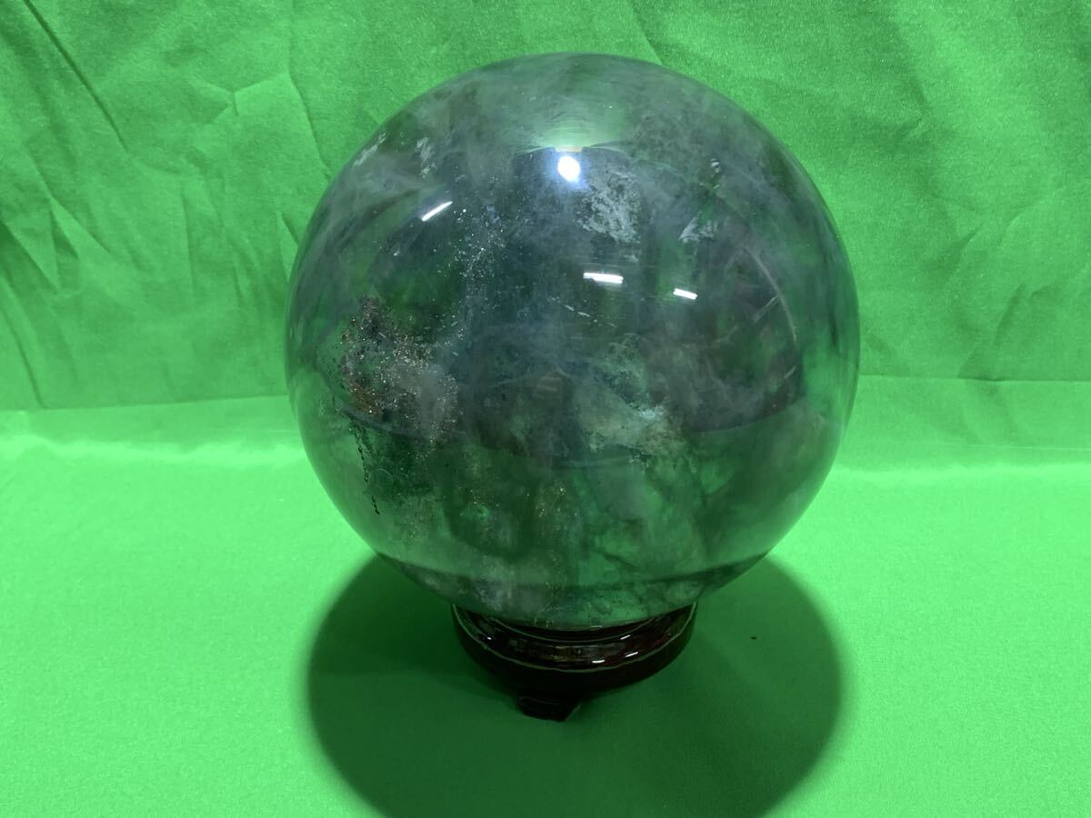 天然石 水晶玉 丸玉 原石 台座付き 置物 縁起物 風水 1F。拍卖