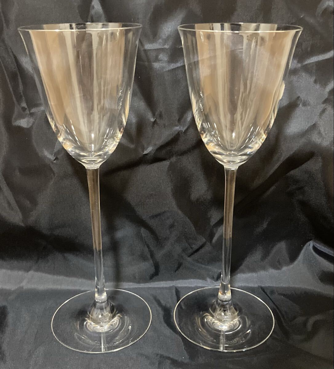 【1円スタート★美品】Baccarat●バカラ●ペアワイングラス●高さ22cm●口径7.5cm●クリア●2点セット●FRANCE●食器●拍卖