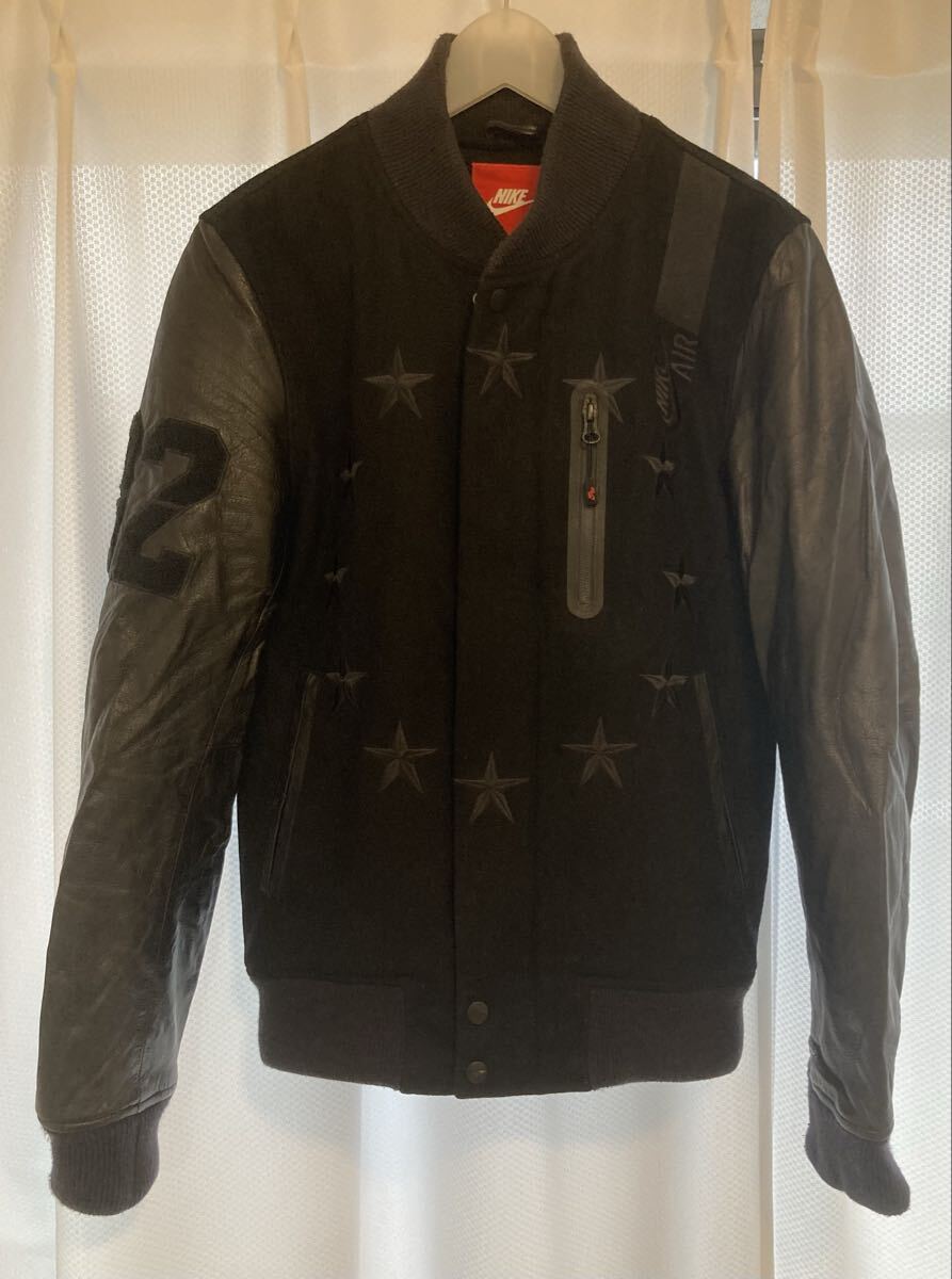 NIKE●ナイキ●デストロイヤージャケット●スタジャン●サイズS●メンズアウター●袖部牛革レザー●NIKE AIR●ブラック●拍卖