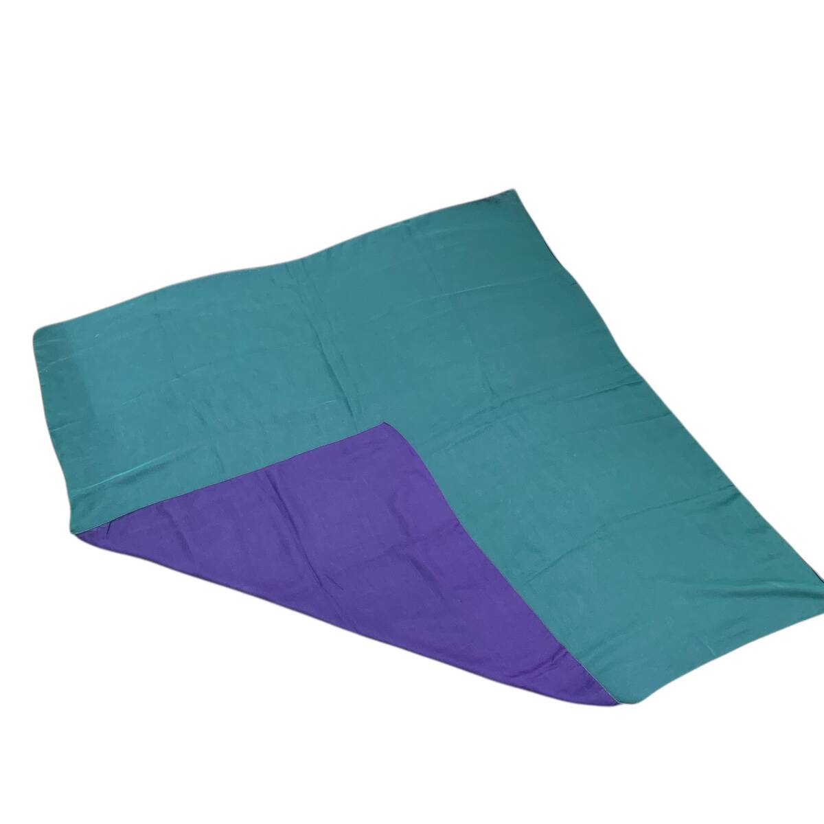 【1円から】ストール 無地 リバーシブル グリーン 緑 パープル 紫 レディース 中古品拍卖