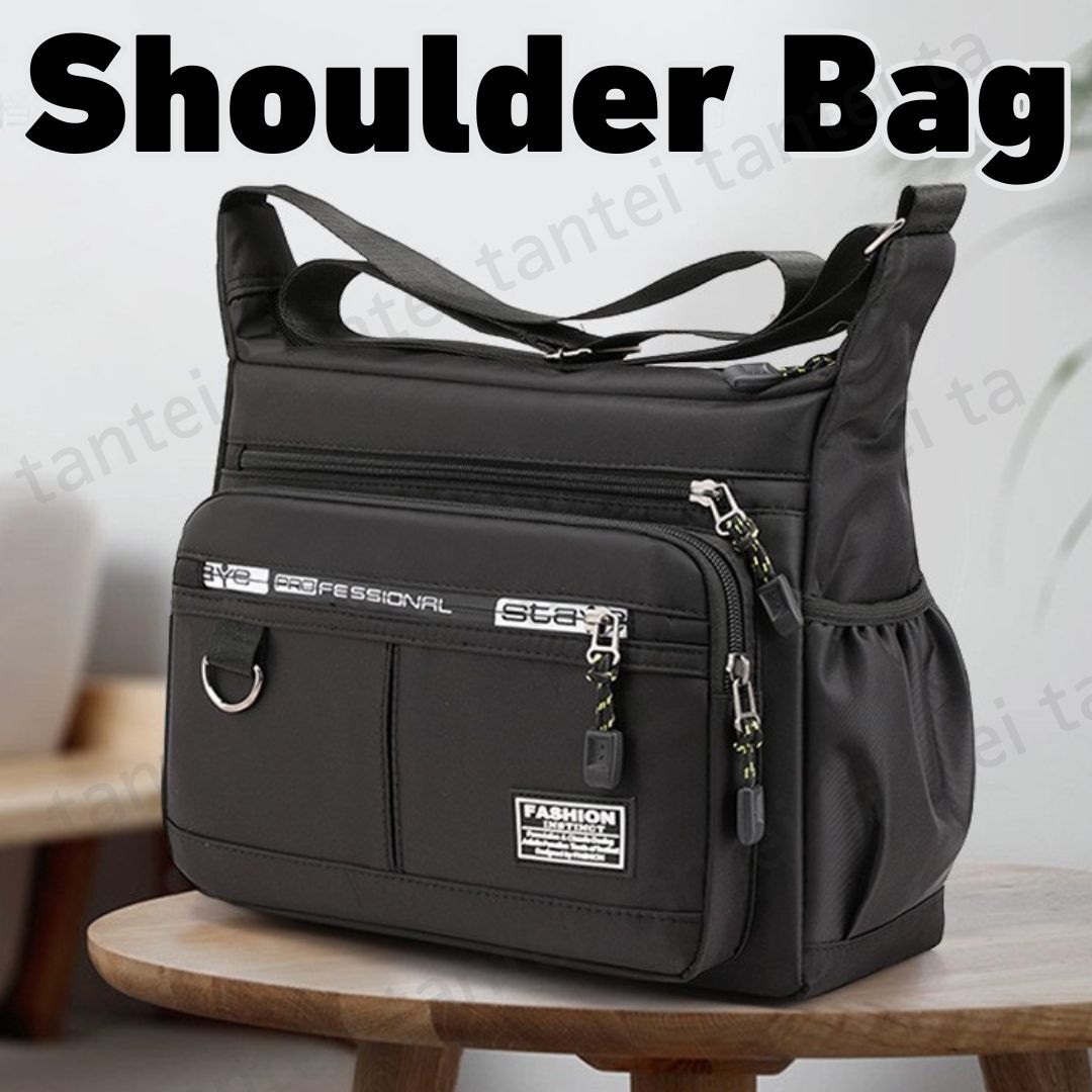 ショルダーバッグ レディース 軽量 大容量 メンズ 肩掛け 鞄 通勤 通学 アウトドア 斜めがけ メッセンジャーバッグ ボディバッグ 黒拍卖