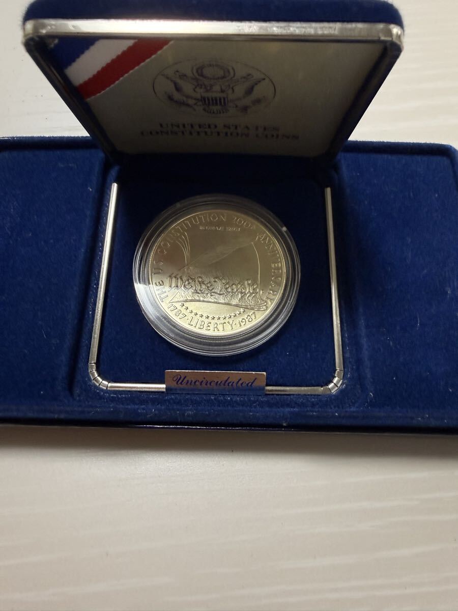 1987年、アメリカ合衆国憲法コイン 銀貨拍卖