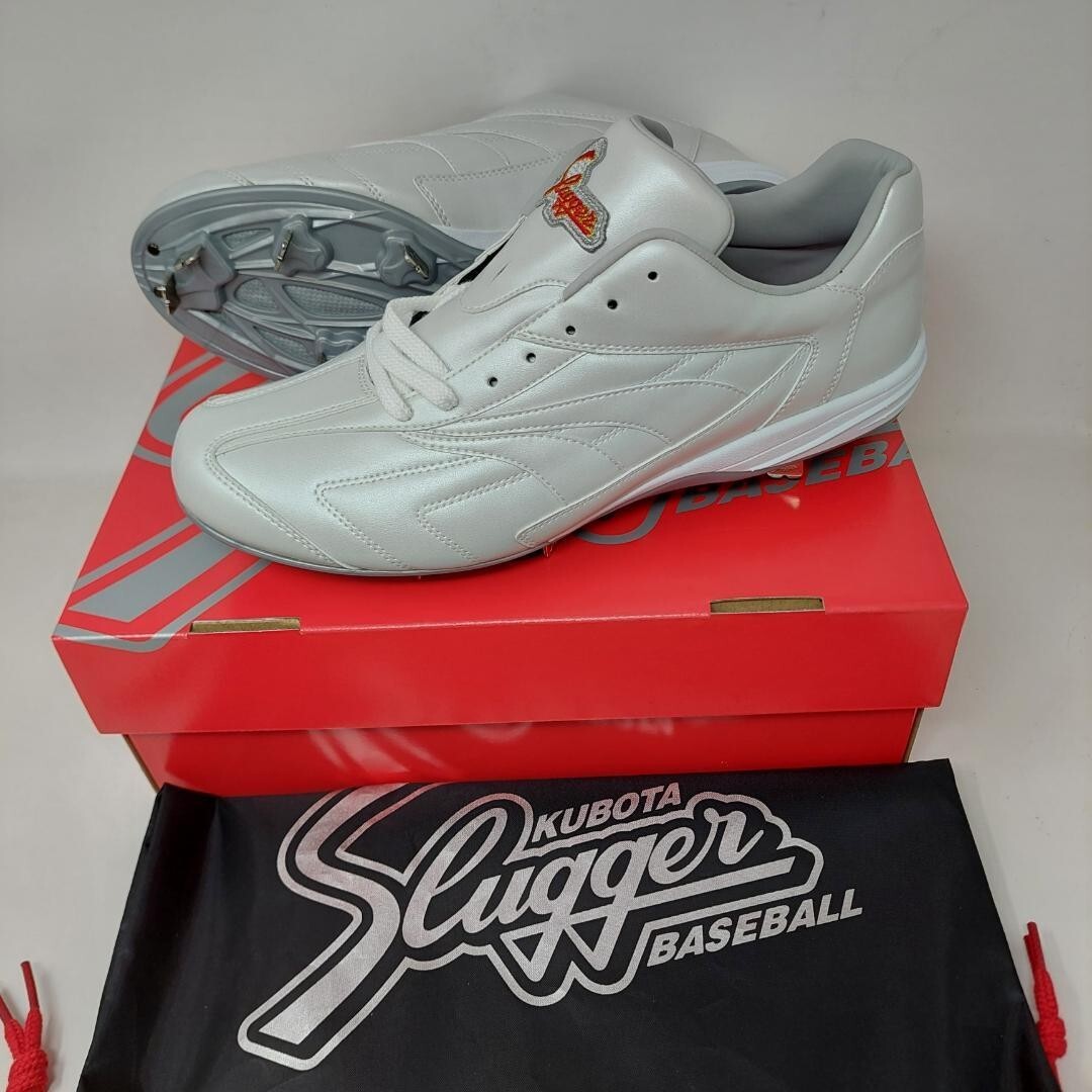 20%OFF 久保田スラッガー スパイク 樹脂底 金具 野球スパイク LS09-W D-009W 28.5cm 樹脂底スパイク 樹脂ソール 新品未使用拍卖