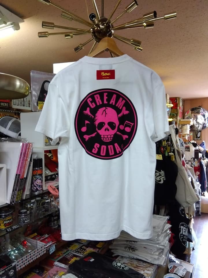 XLサイズ白色クリームソーダレコードマットTシャツ検索用新品CREAMSODAロカビリーブラックキャッツビスキャッツピンクドラゴン昭和ガイコツ拍卖