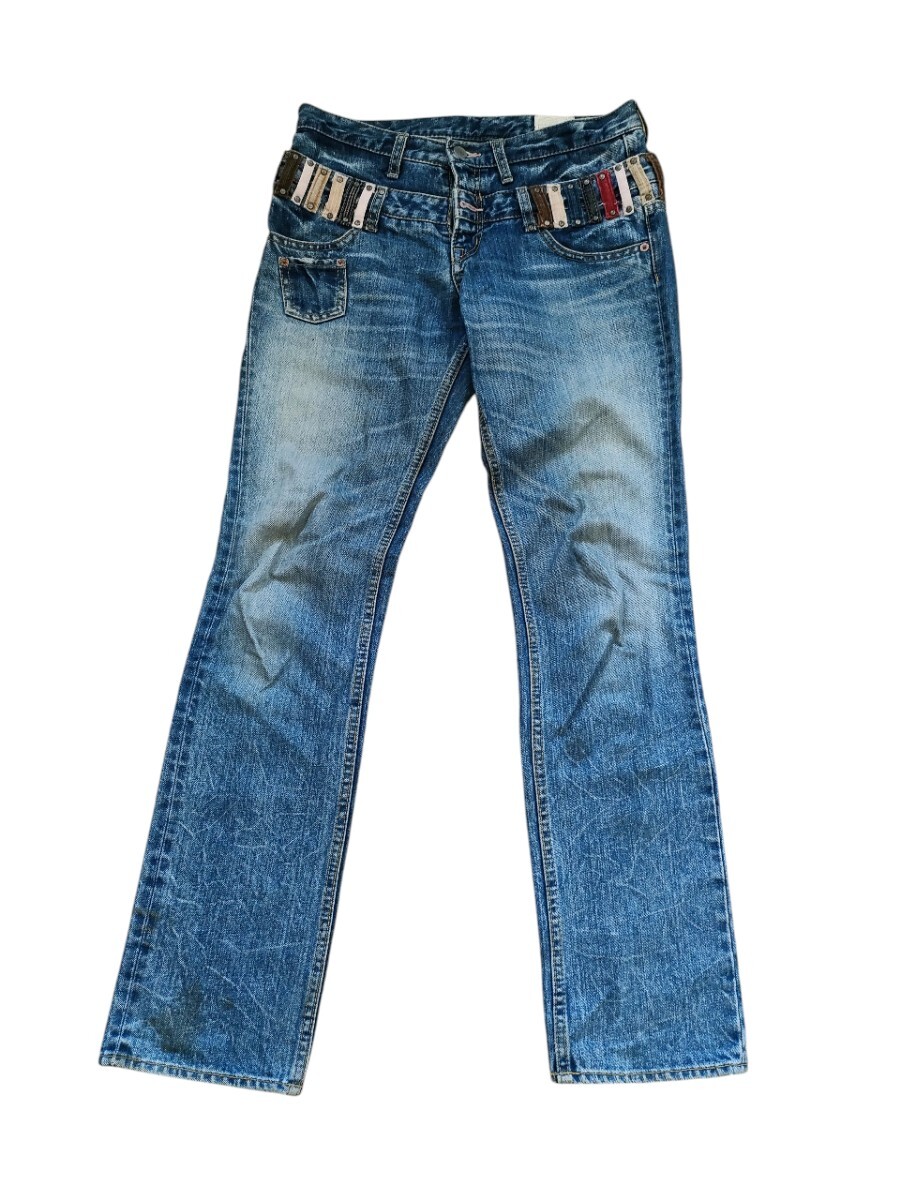 00s archive japanese label gimmick denim pants Y2K 14th addiction share spirit obelisk TORNADO MART ifsixwasnine goa kmrii archive拍卖