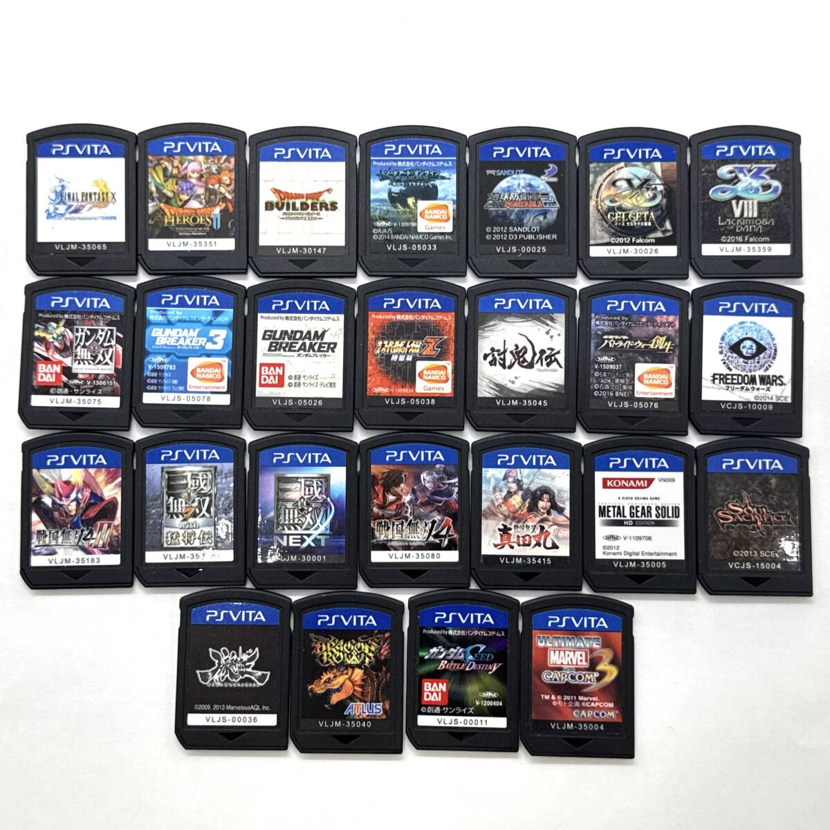 ★ゲームソフト 25点セット PSVITA ファイナルファンタジー ドラゴンクエスト ガンダム 三国無双 戦国無双 イース SAO スパロボZ拍卖