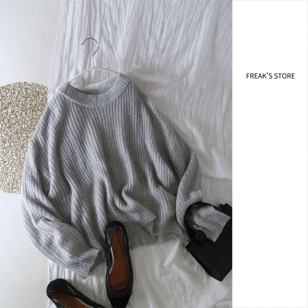 フリークスストア FREAK'S STORE☆クルーネック シアーニット Fサイズ☆M-B や-586拍卖