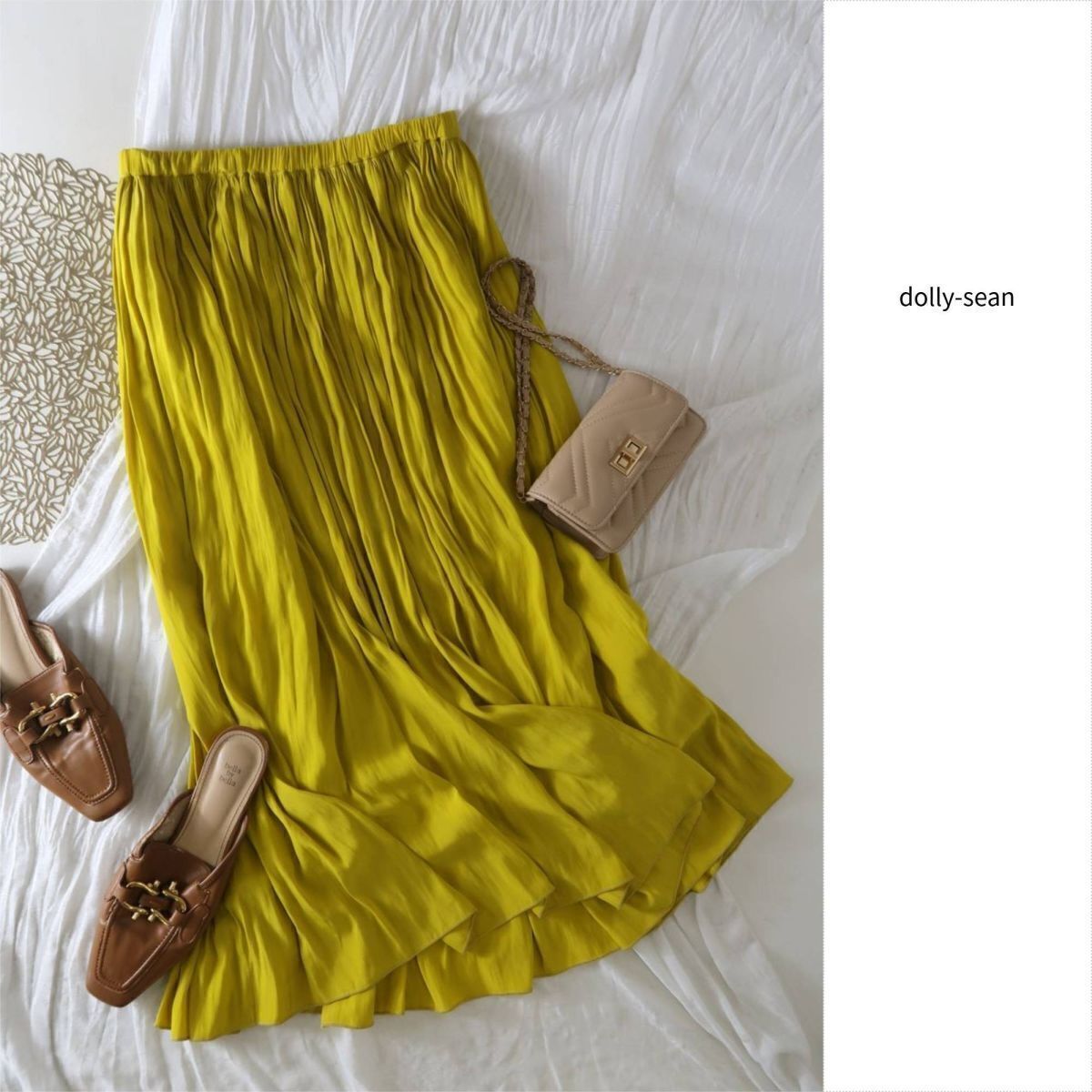 1.6万☆ドリーシーン dolly-sean☆洗える ウエストゴム マイクロデシンマキシギャザースカート 0サイズ 日本製☆M-B 5377拍卖