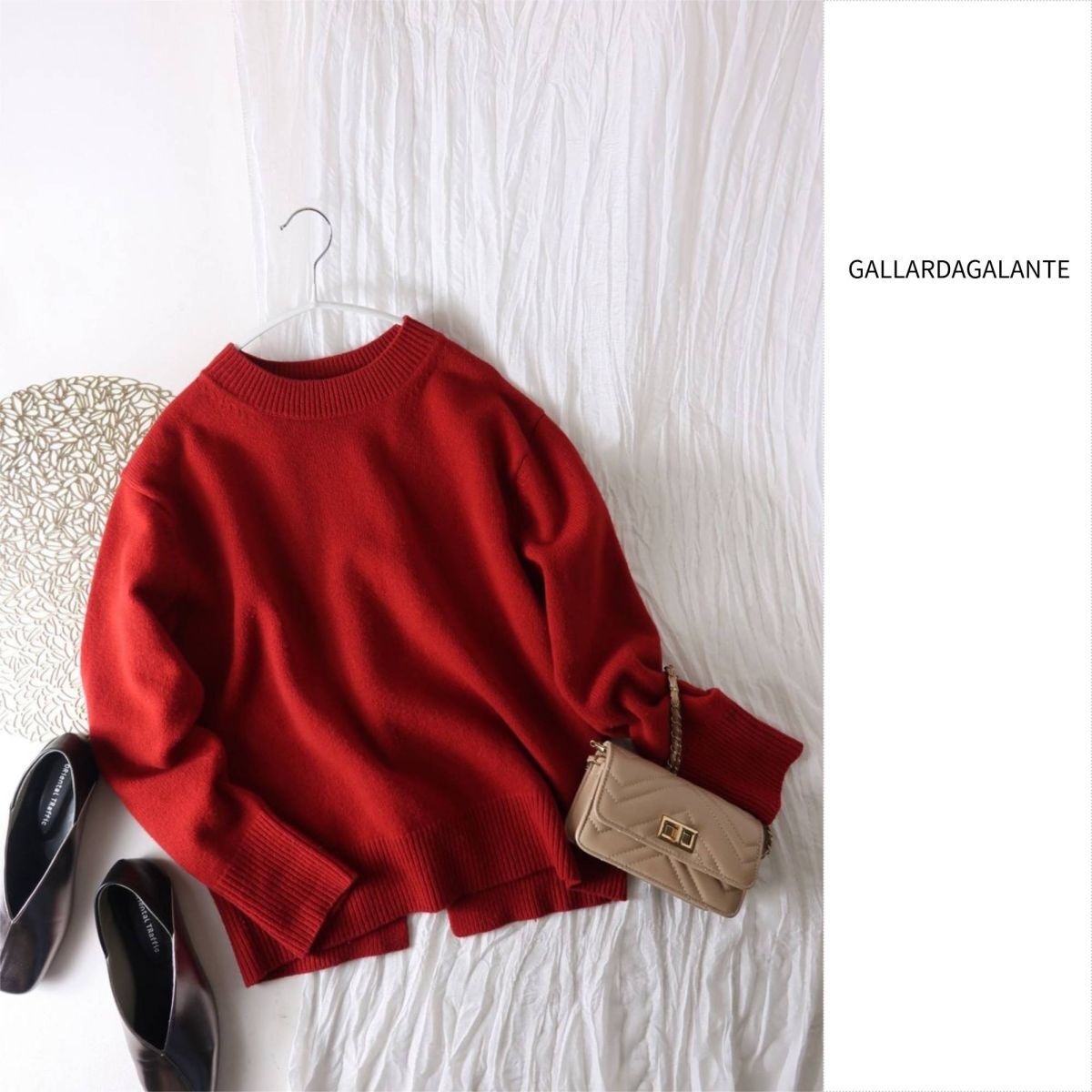 ガリャルダガランテ GALLARDAGALANTE☆毛100% バックスリット ニット Fサイズ☆A-O 6213拍卖
