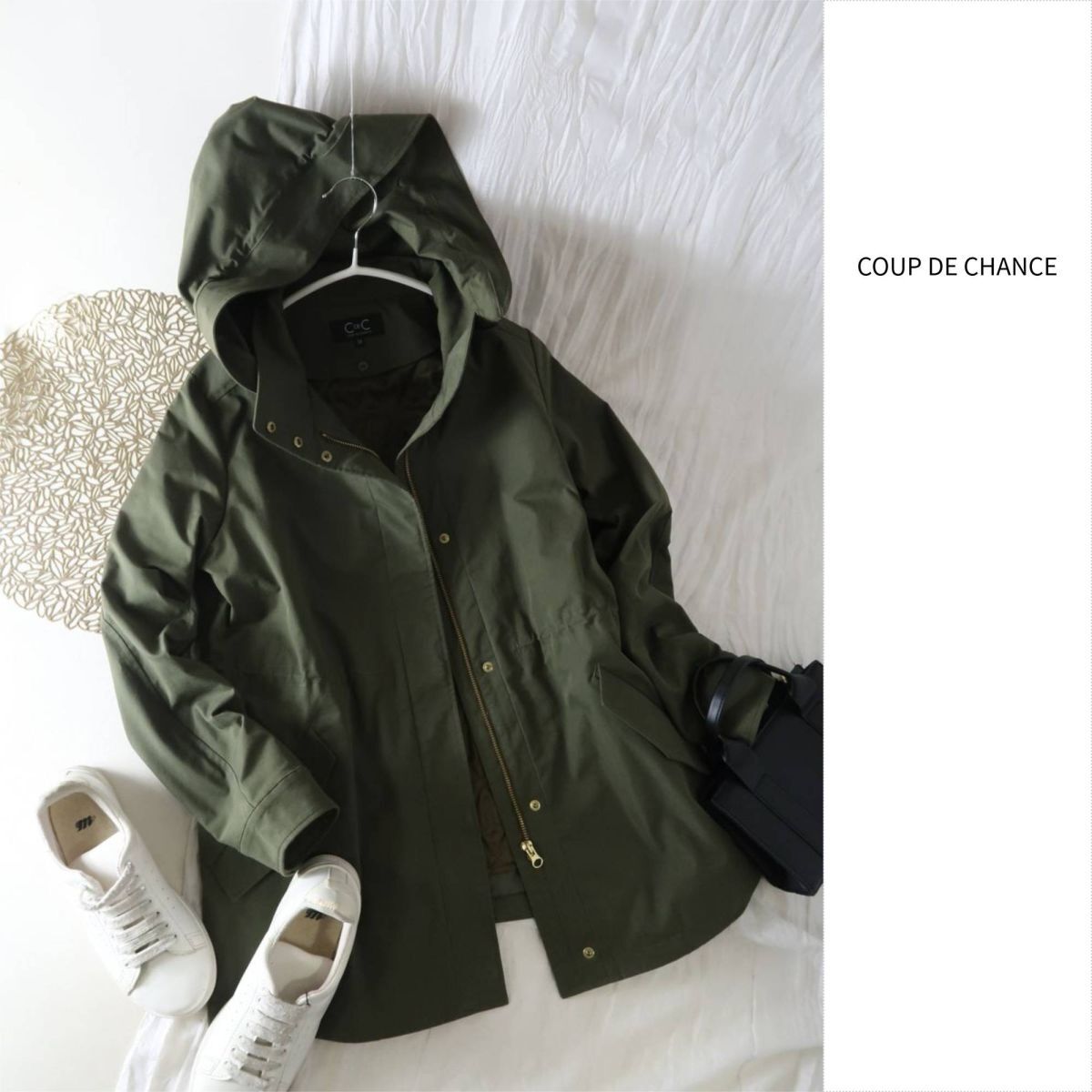 3.5万☆クードシャンス COUP DE CHANCE☆ライナー付きマウンテンコート 38サイズ☆A-O 6239拍卖